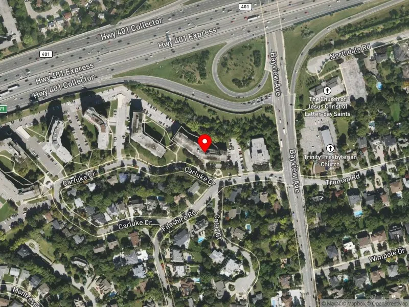 RentSafeTO apartment evaluation satellite view of 38 CARLUKE CRES in Don Valley West, Toronto