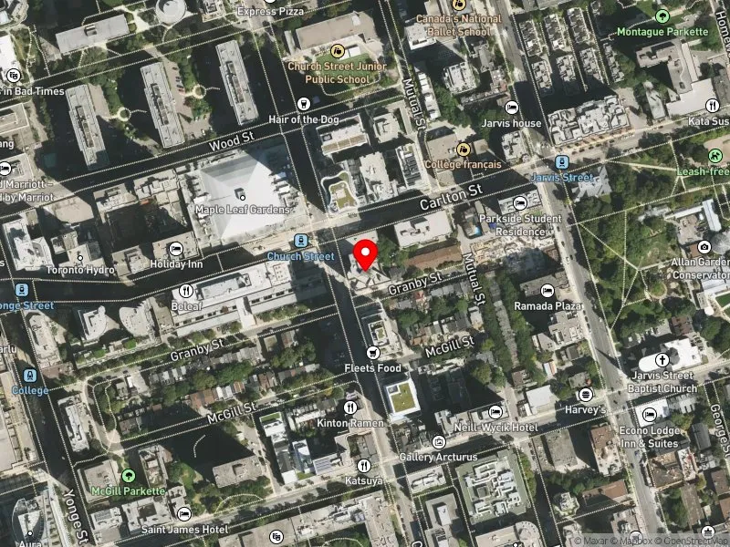 RentSafeTO apartment evaluation satellite view of 389 CHURCH STREET in Toronto Centre, Toronto
