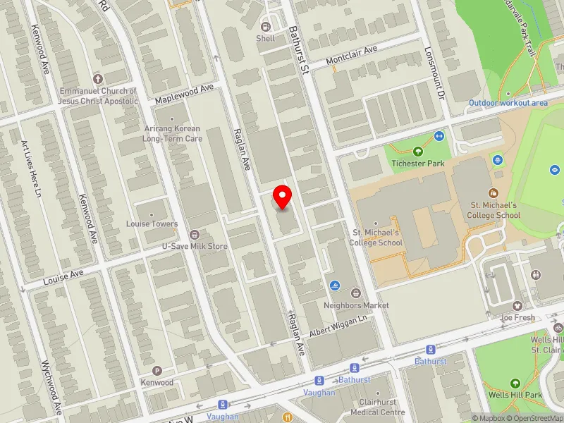 RentSafeTO apartment evaluation map view of 39 RAGLAN AVE in Toronto-St. Paul's, Toronto