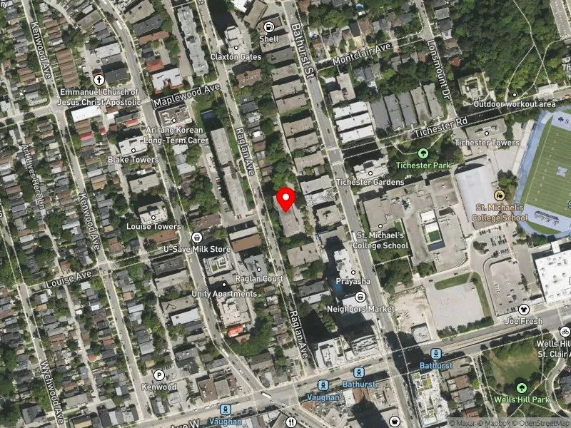 RentSafeTO apartment evaluation satellite view of 39 RAGLAN AVE in Toronto-St. Paul's, Toronto