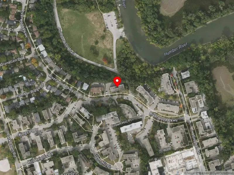 RentSafeTO apartment evaluation satellite view of 39 RIVERWOOD PKWY in Etobicoke-Lakeshore, Toronto