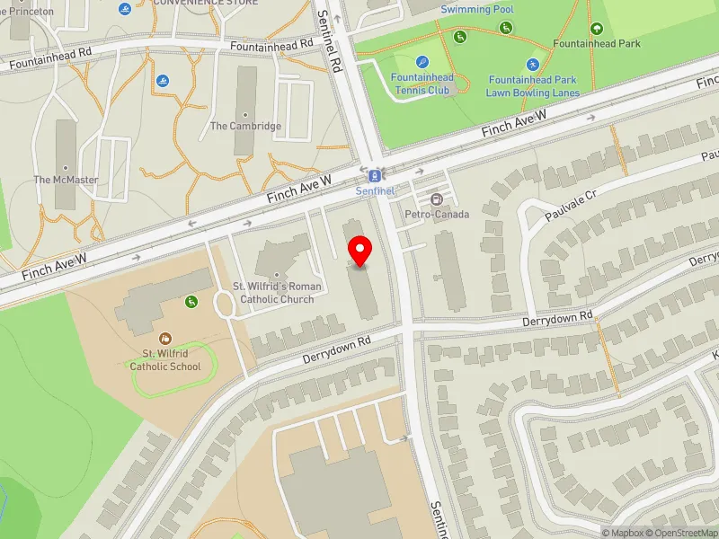 RentSafeTO apartment evaluation map view of 390 SENTINEL RD in Humber River-Black Creek, Toronto