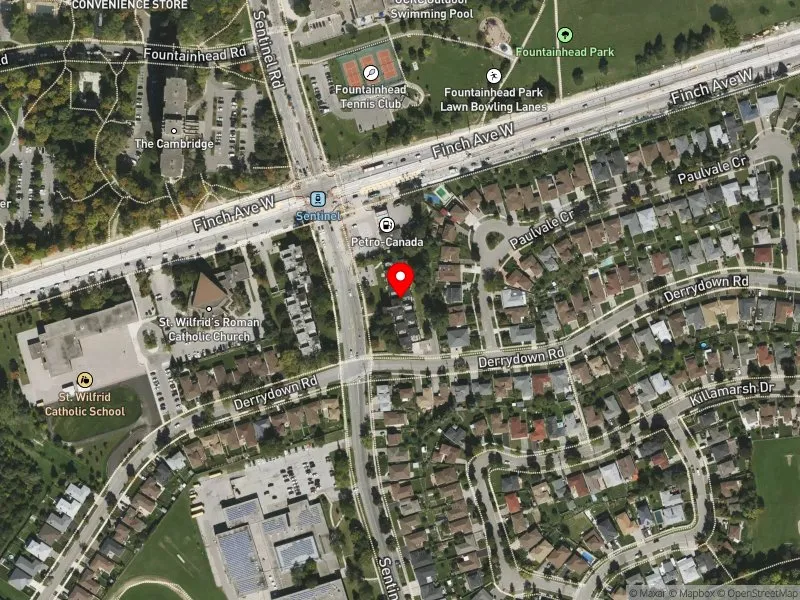 RentSafeTO apartment evaluation satellite view of 391 SENTINEL RD in Humber River-Black Creek, Toronto