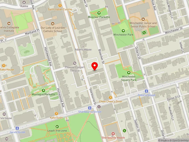RentSafeTO apartment evaluation map view of 391 SHERBOURNE ST in Toronto Centre, Toronto