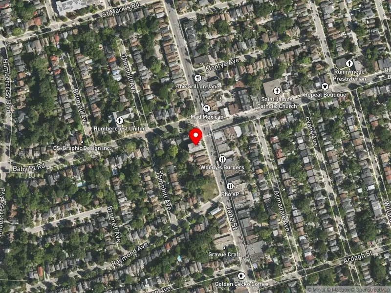 RentSafeTO apartment evaluation satellite view of 392 JANE ST in Parkdale-High Park, Toronto