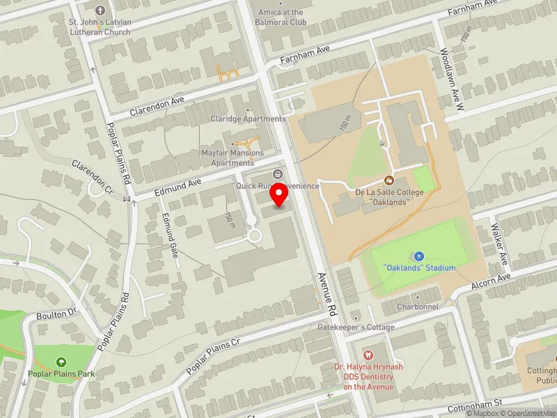 RentSafeTO apartment evaluation map view of 394 AVENUE RD in Toronto-St. Paul's, Toronto
