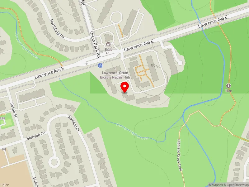 RentSafeTO apartment evaluation map view of 3943 LAWRENCE AVE E in Scarborough-Guildwood, Toronto