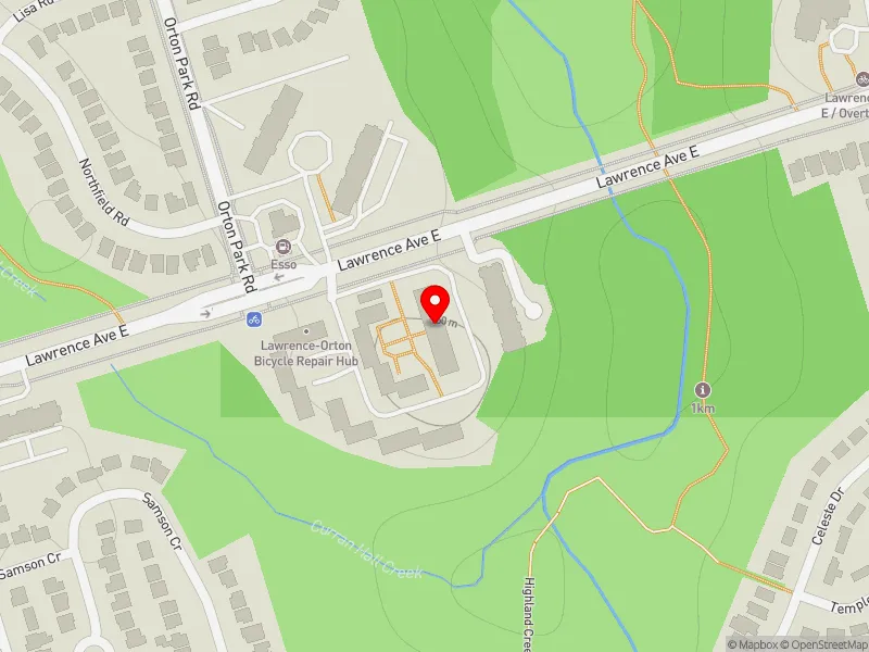 RentSafeTO apartment evaluation map view of 3947 LAWRENCE AVE E in Scarborough-Guildwood, Toronto