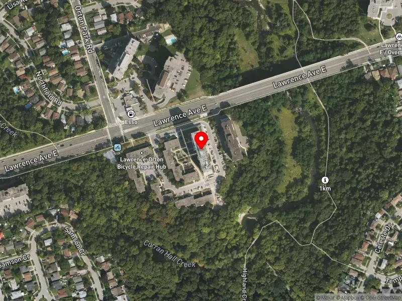 RentSafeTO apartment evaluation satellite view of 3947 LAWRENCE AVE E in Scarborough-Guildwood, Toronto