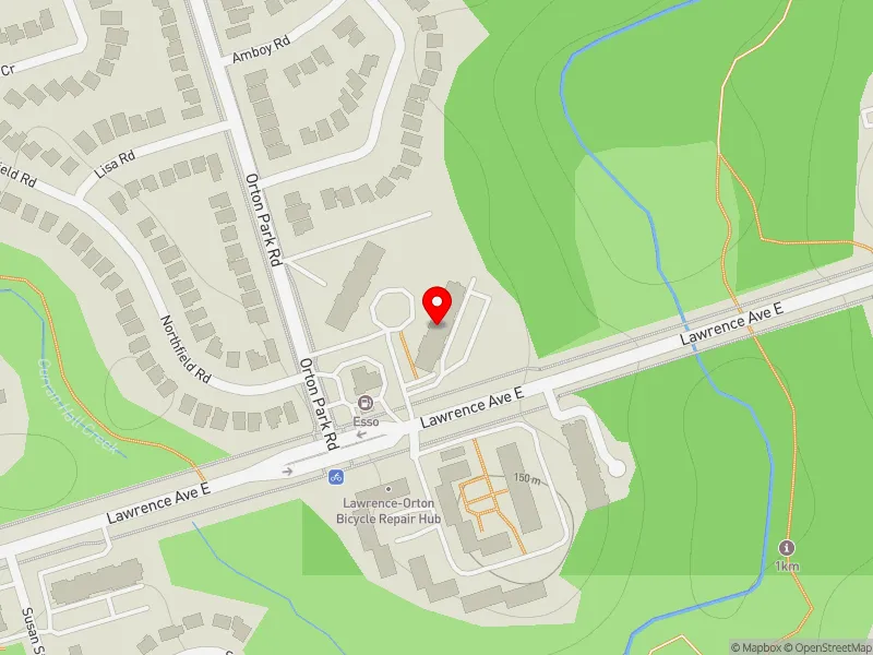 RentSafeTO apartment evaluation map view of 3950 LAWRENCE AVE E in Scarborough-Guildwood, Toronto