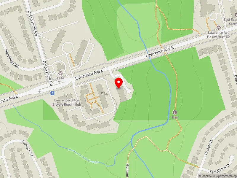 RentSafeTO apartment evaluation map view of 3967 LAWRENCE AVE E in Scarborough-Guildwood, Toronto