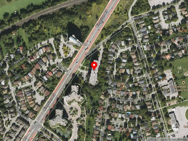 RentSafeTO apartment evaluation satellite view of 3969 KINGSTON RD in Scarborough-Guildwood, Toronto