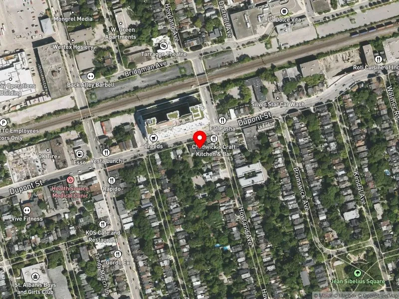 RentSafeTO apartment evaluation satellite view of 399 DUPONT ST in University-Rosedale, Toronto