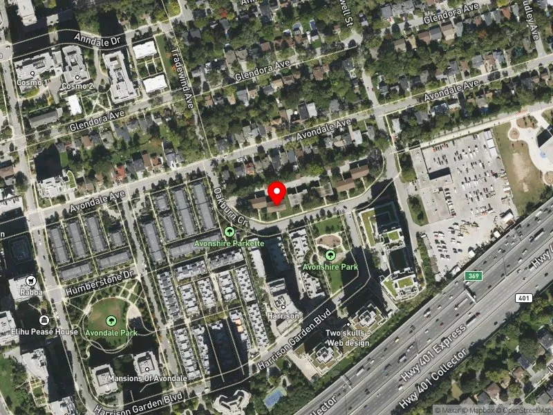 RentSafeTO apartment evaluation satellite view of 4 OAKBURN CRES in Willowdale, Toronto