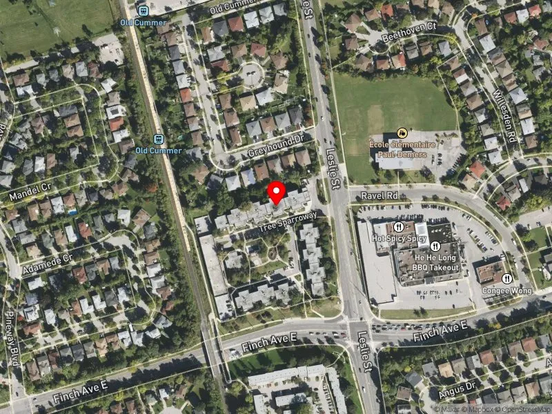RentSafeTO apartment evaluation satellite view of 4 TREE SPARROWAY in Don Valley North, Toronto