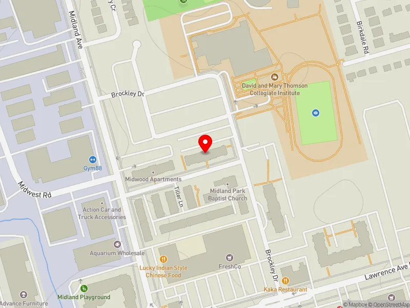RentSafeTO apartment evaluation map view of 4 TREEWOOD ST in Scarborough Centre, Toronto