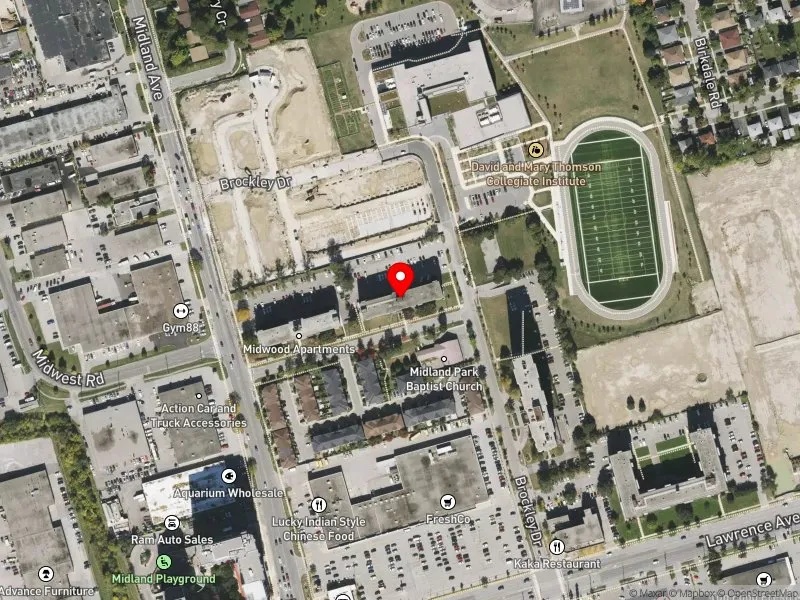 RentSafeTO apartment evaluation satellite view of 4 TREEWOOD ST in Scarborough Centre, Toronto