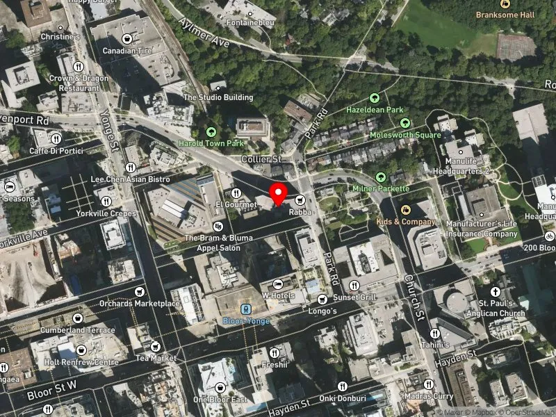 RentSafeTO apartment evaluation satellite view of 40 ASQUITH AVE in University-Rosedale, Toronto