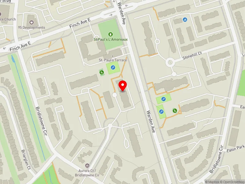 RentSafeTO apartment evaluation map view of 40 AURORA CRT in Scarborough-Agincourt, Toronto