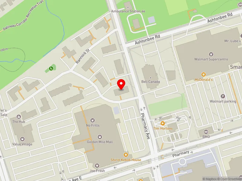 RentSafeTO apartment evaluation map view of 40 CRAIGTON DR in Scarborough Centre, Toronto