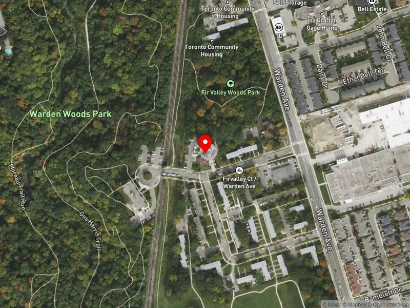 RentSafeTO apartment evaluation satellite view of 40 FIRVALLEY CRT in Scarborough Southwest, Toronto