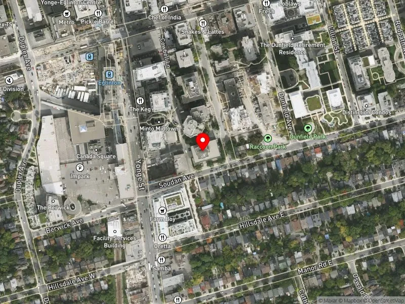 RentSafeTO apartment evaluation satellite view of 40 SOUDAN AVE in Toronto-St. Paul's, Toronto