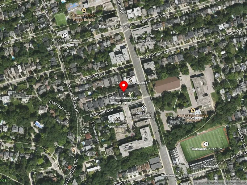 RentSafeTO apartment evaluation satellite view of 400 AVENUE RD in Toronto-St. Paul's, Toronto
