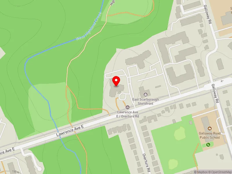 RentSafeTO apartment evaluation map view of 4000 LAWRENCE AVE E in Scarborough-Guildwood, Toronto