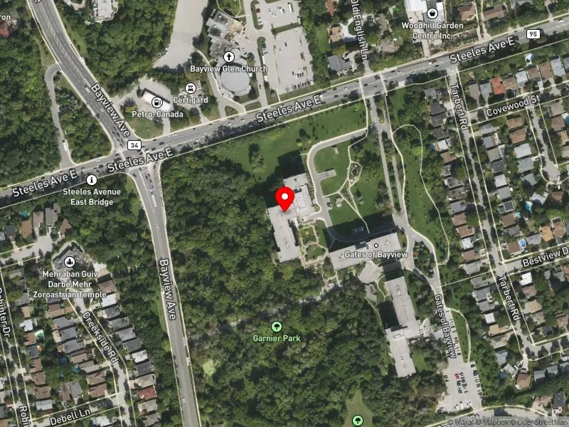 RentSafeTO apartment evaluation satellite view of 4005 BAYVIEW AVE in Don Valley North, Toronto