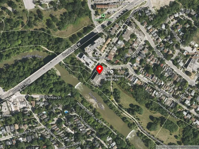 RentSafeTO apartment evaluation satellite view of 4075 OLD DUNDAS ST in Parkdale-High Park, Toronto