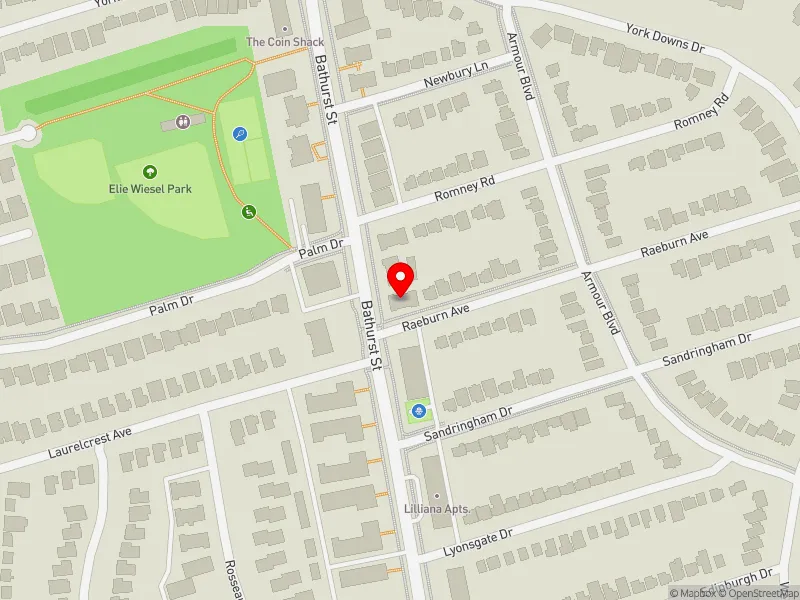 RentSafeTO apartment evaluation map view of 4085 BATHURST ST in York Centre, Toronto