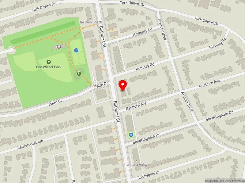 RentSafeTO apartment evaluation map view of 4087 BATHURST ST in York Centre, Toronto