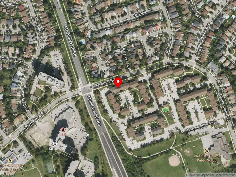RentSafeTO apartment evaluation satellite view of 41 GENERATION BLVD in Scarborough-Rouge Park, Toronto