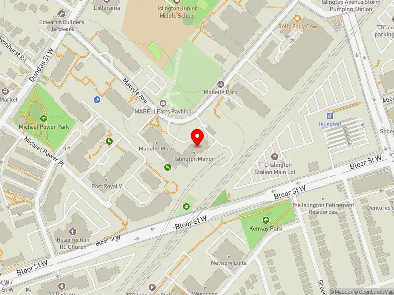 RentSafeTO apartment evaluation map view of 41 MABELLE AVE in Etobicoke-Lakeshore, Toronto