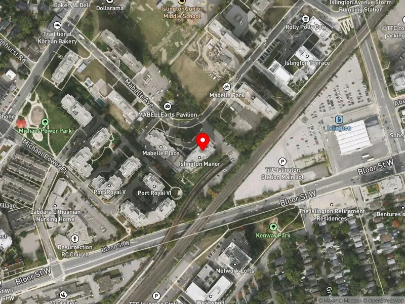 RentSafeTO apartment evaluation satellite view of 41 MABELLE AVE in Etobicoke-Lakeshore, Toronto