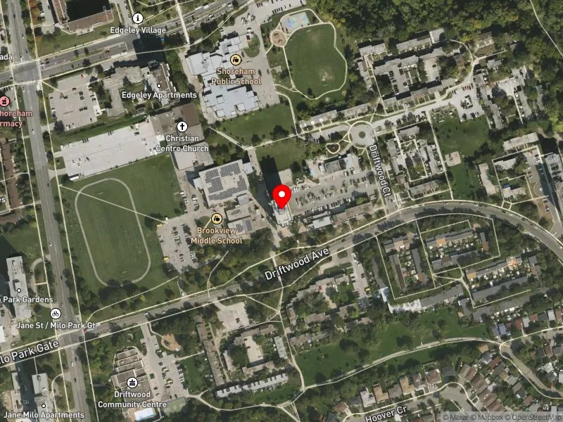 RentSafeTO apartment evaluation satellite view of 415 DRIFTWOOD AVE in Humber River-Black Creek, Toronto
