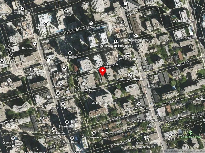 RentSafeTO apartment evaluation satellite view of 42 ISABELLA ST in Toronto Centre, Toronto