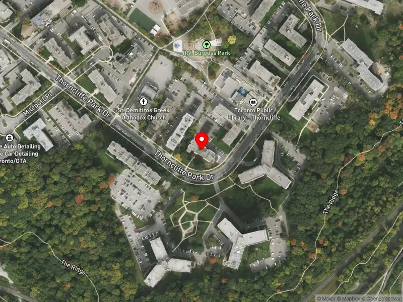 RentSafeTO apartment evaluation satellite view of 42 THORNCLIFFE PARK DR in Don Valley West, Toronto