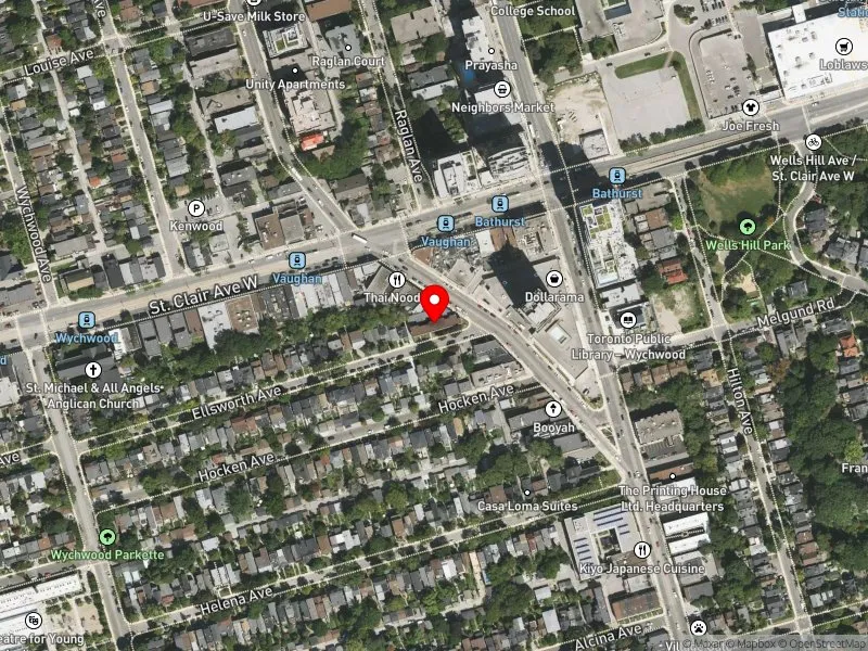 RentSafeTO apartment evaluation satellite view of 42 VAUGHAN RD in Toronto-St. Paul's, Toronto