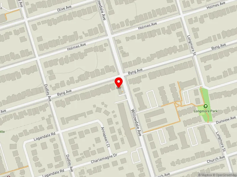 RentSafeTO apartment evaluation map view of 422 WILLOWDALE AVE in Willowdale, Toronto