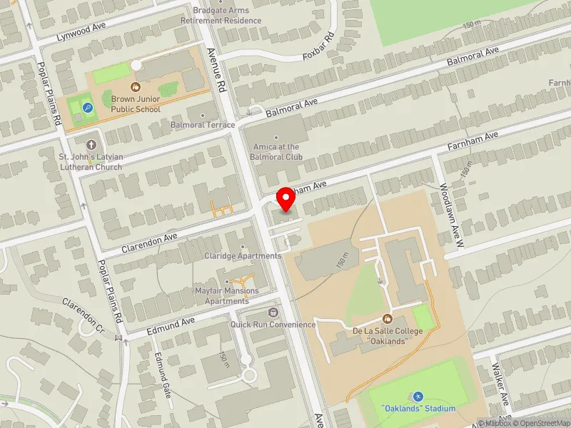 RentSafeTO apartment evaluation map view of 425 AVENUE RD in Toronto-St. Paul's, Toronto