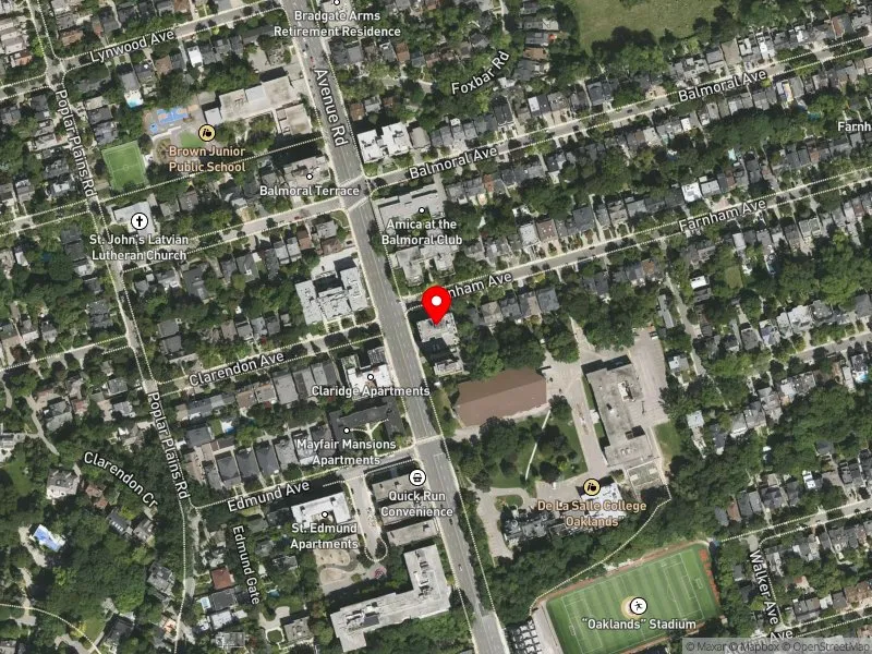 RentSafeTO apartment evaluation satellite view of 425 AVENUE RD in Toronto-St. Paul's, Toronto