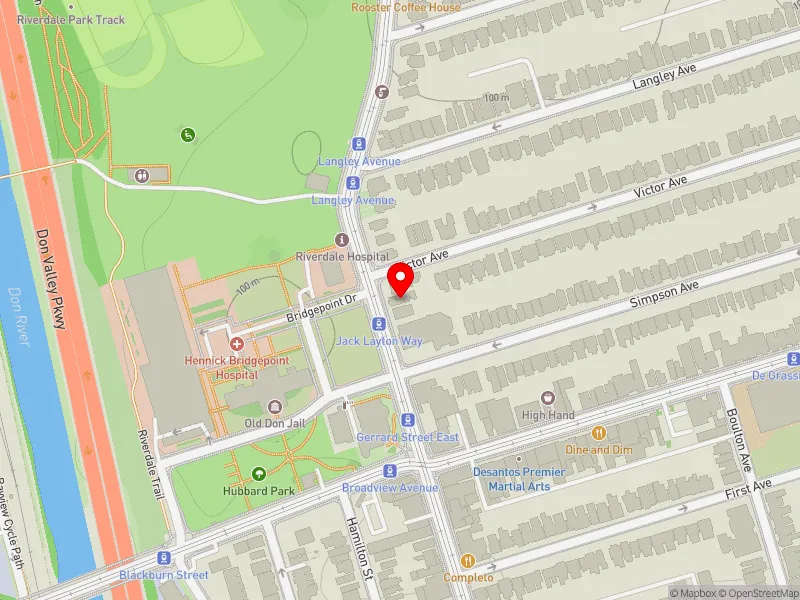 RentSafeTO apartment evaluation map view of 425 BROADVIEW AVE in Toronto-Danforth, Toronto