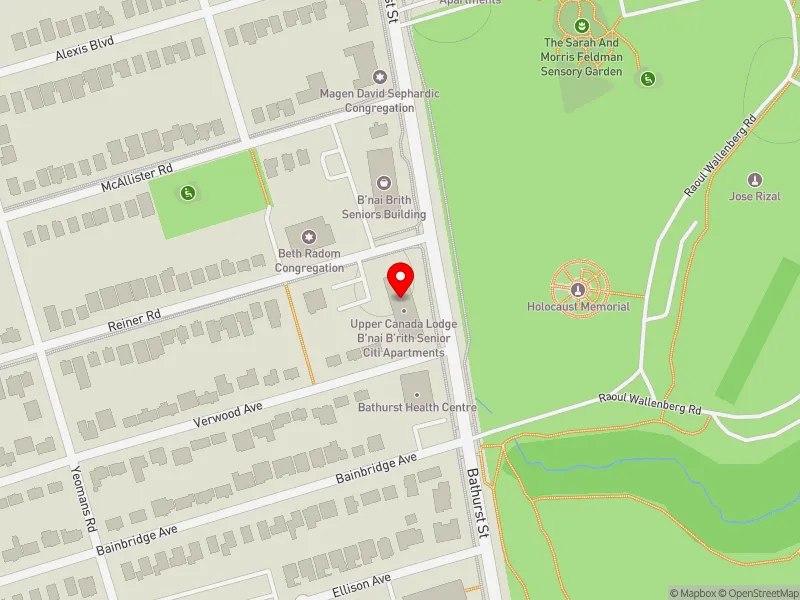 RentSafeTO apartment evaluation map view of 4266 BATHURST ST in York Centre, Toronto