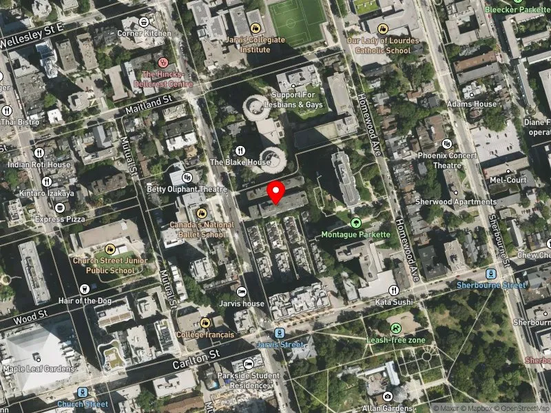 RentSafeTO apartment evaluation satellite view of 433 JARVIS ST in Toronto Centre, Toronto