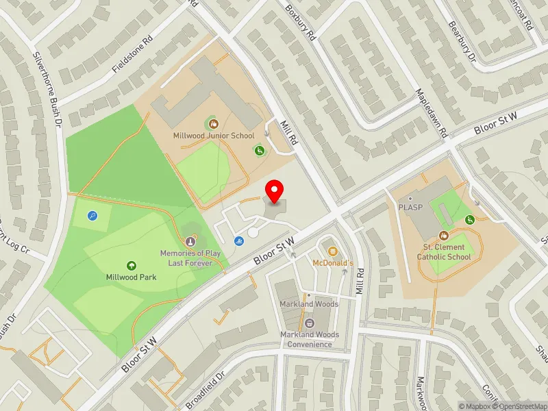 RentSafeTO apartment evaluation map view of 4340 BLOOR ST W in Etobicoke Centre, Toronto