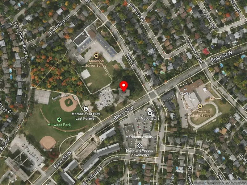 RentSafeTO apartment evaluation satellite view of 4340 BLOOR ST W in Etobicoke Centre, Toronto