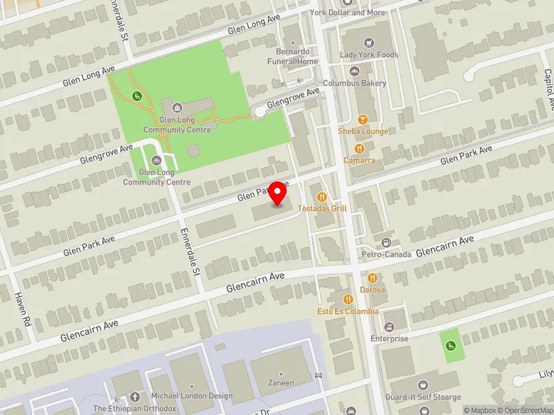 RentSafeTO apartment evaluation map view of 435 GLEN PARK AVE in Eglinton-Lawrence, Toronto