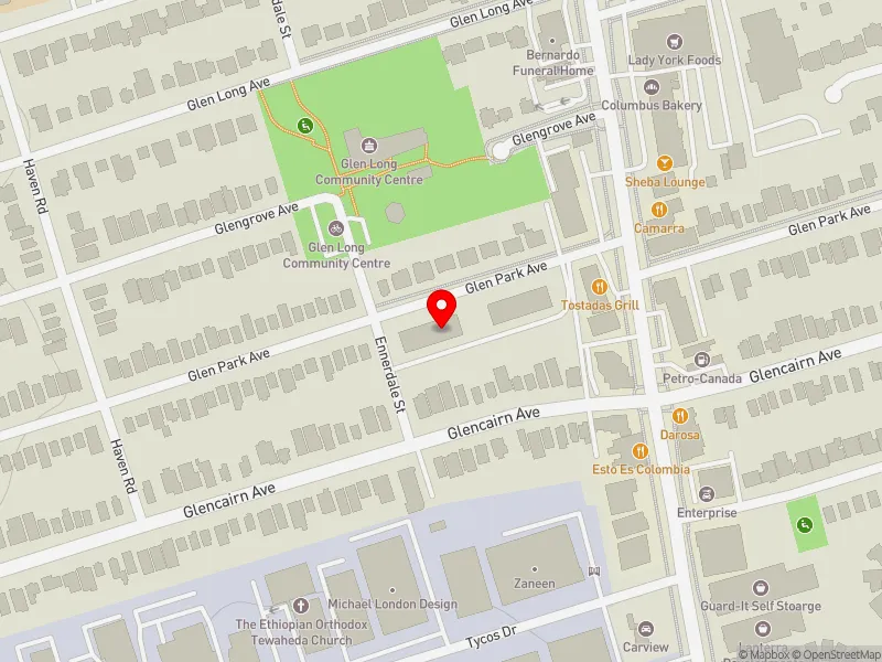 RentSafeTO apartment evaluation map view of 437 GLEN PARK AVE in Eglinton-Lawrence, Toronto