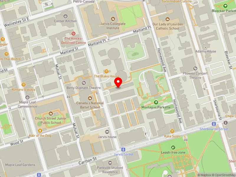 RentSafeTO apartment evaluation map view of 437 JARVIS ST in Toronto Centre, Toronto